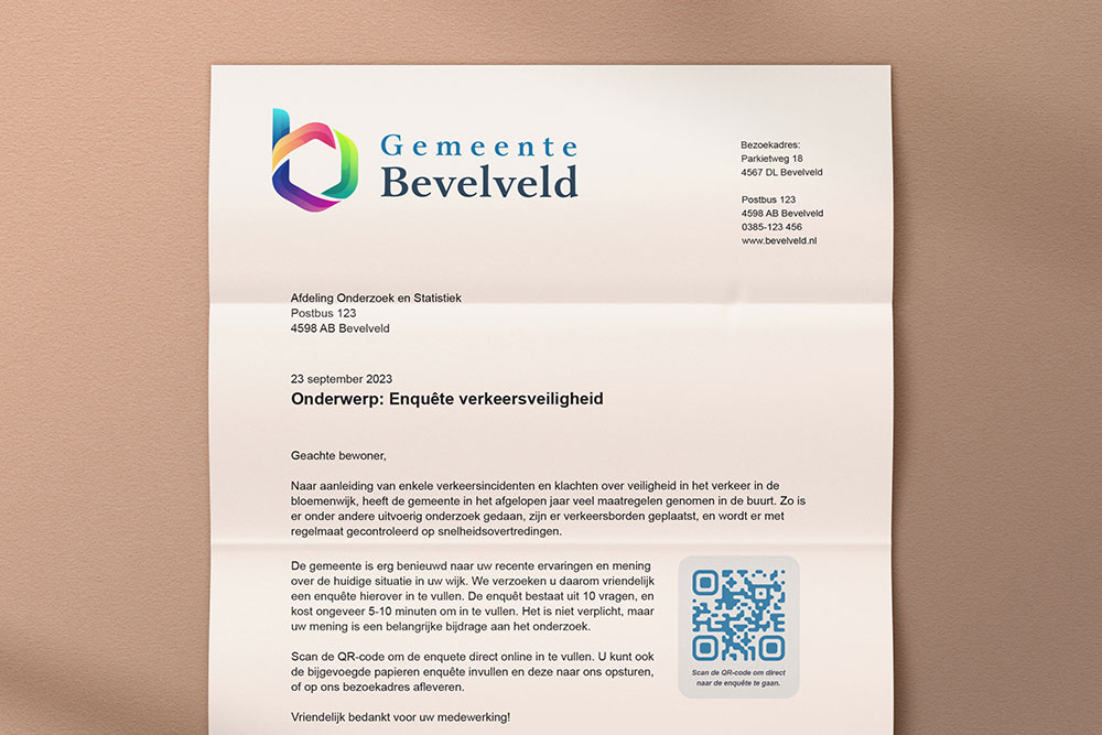 Enquete Voorbeeldbrief